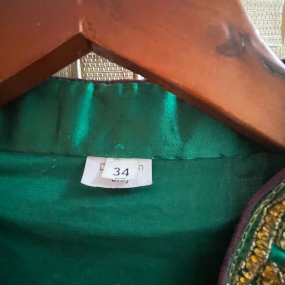 Emerald green anarkali with churidaar - Picture 5 of 5